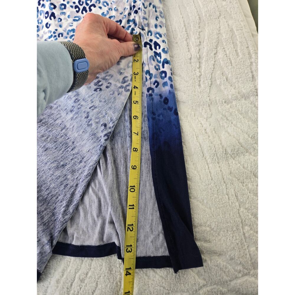 Simply Vera Wang Paradise NWT sleepwear nightgown leopard cheetah Medium blue - Picture 12 of 16